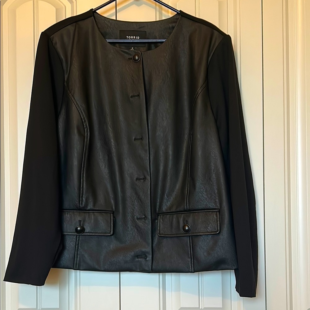 Torrid Black faux Leather Jacket for Women